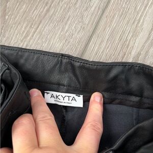 AKYTA Black Leather Jacket